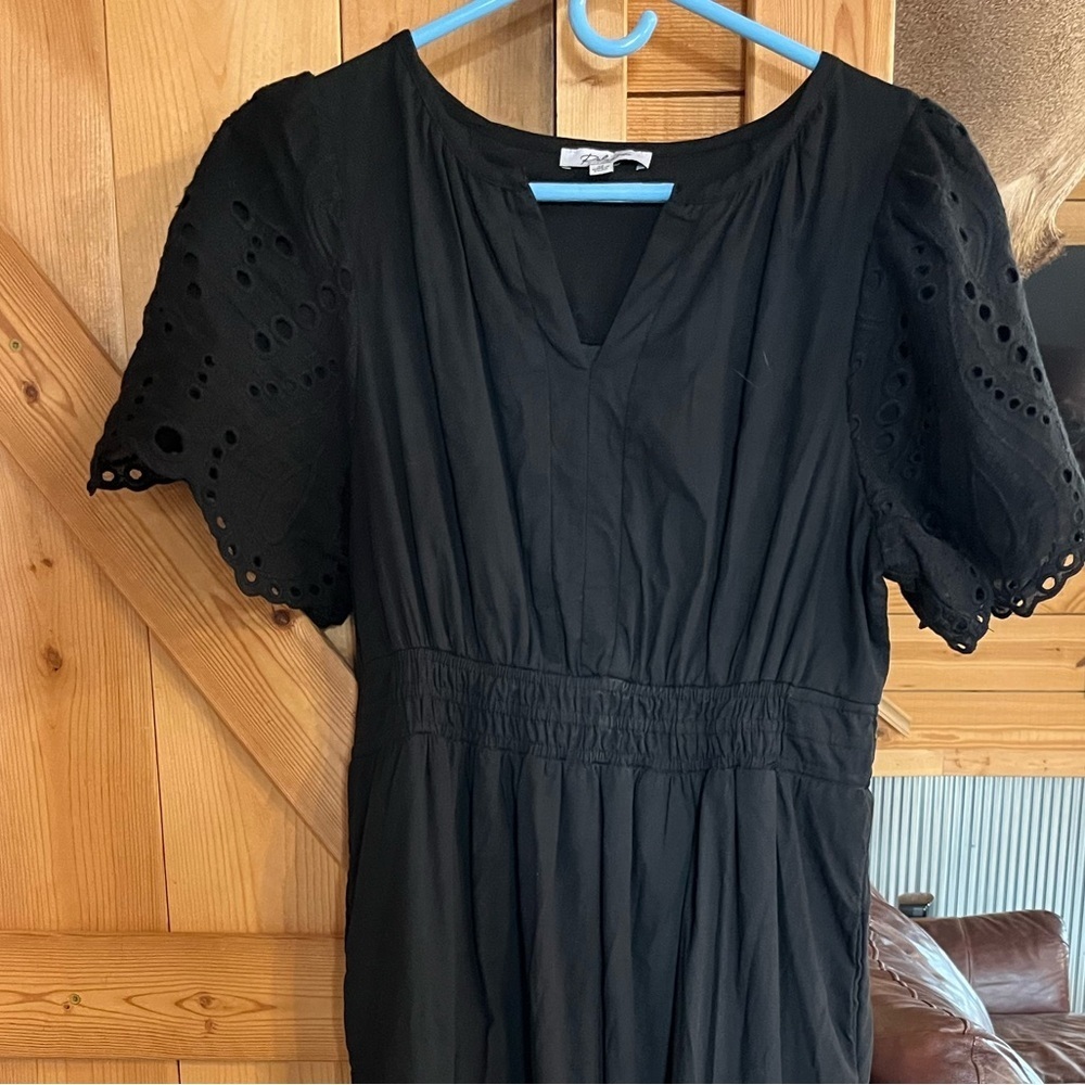 Polagram | Black Short Sleeve  Maxi Dress Size Medium